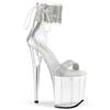 Pleaser - FLAMINGO827RS Sandale à bride à la cheville, Pole dance chaussures - Transparent/Transparent Product image